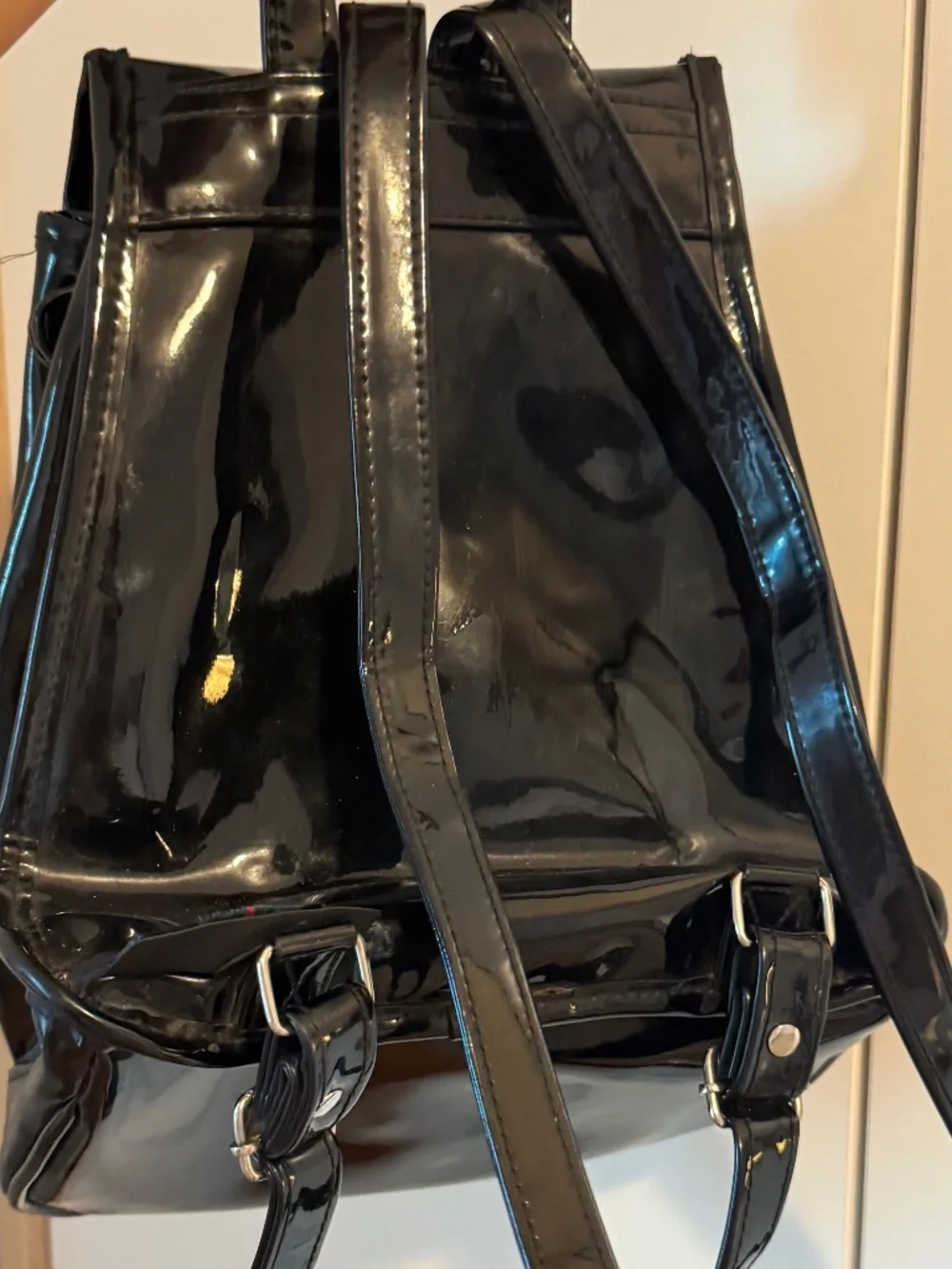 ROMA Black Convertible Backpack Purse